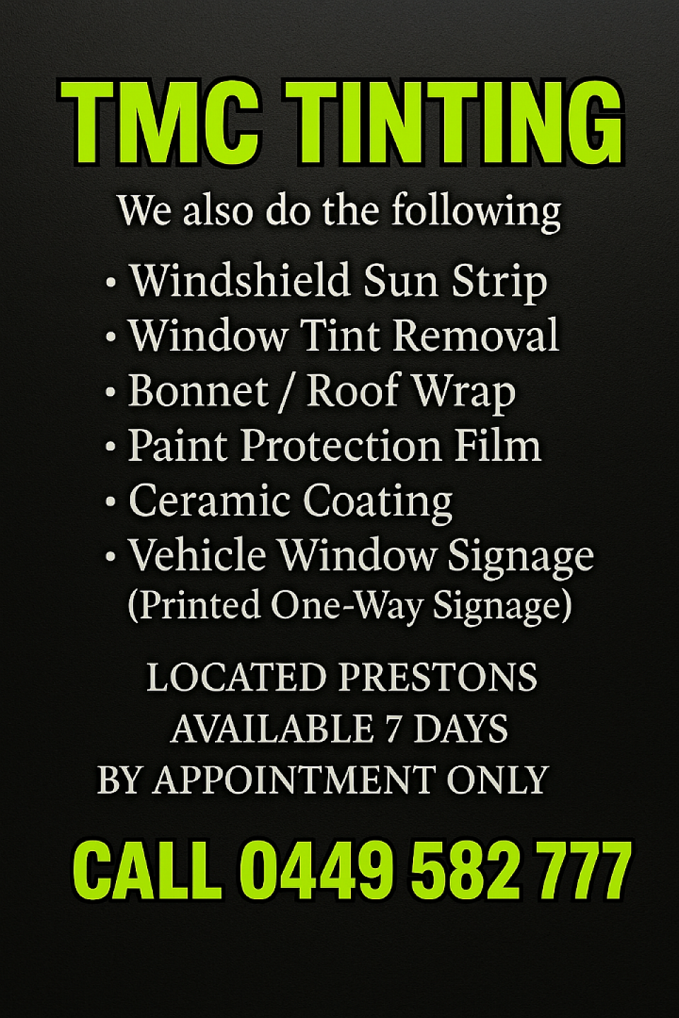 TMC Tinting project