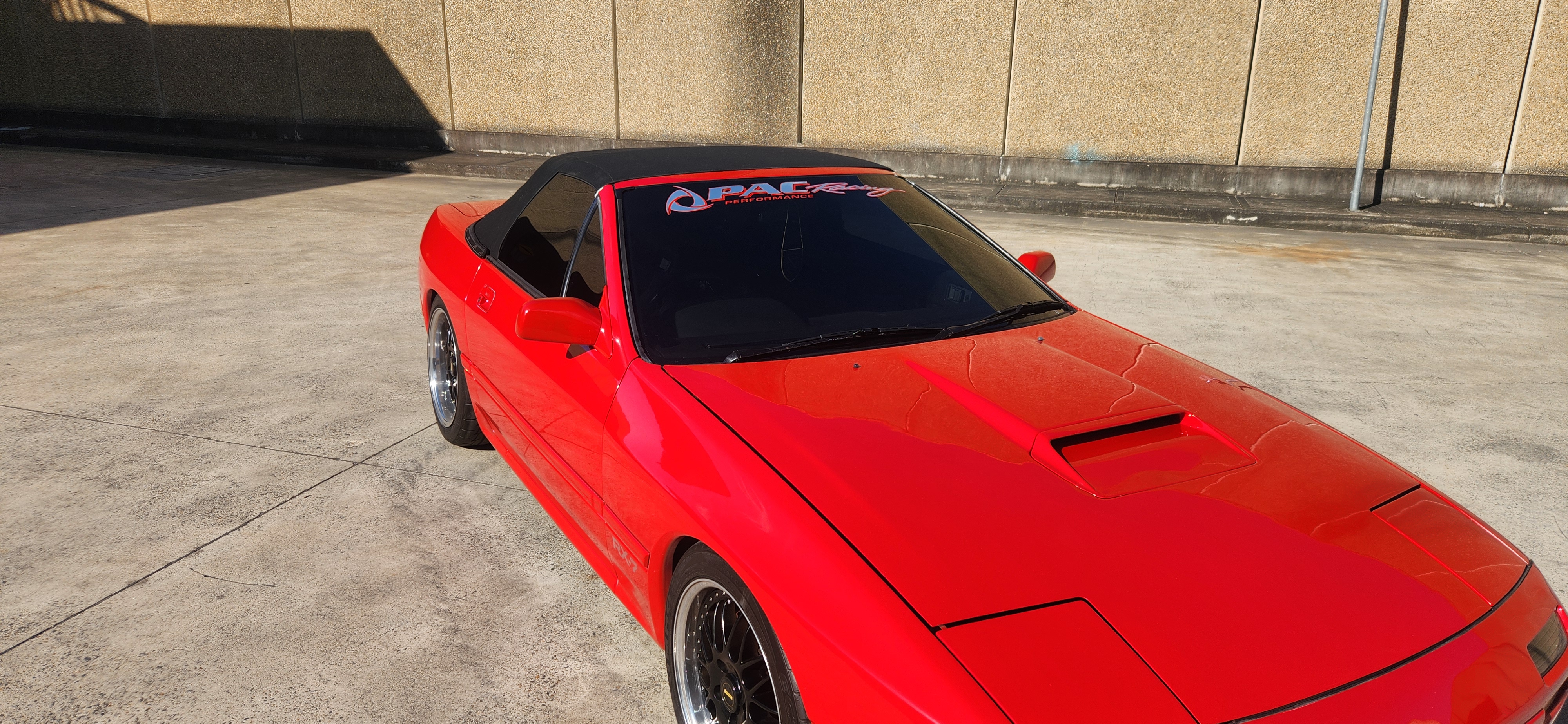 tinted windscreen on 1987 mazda Rx7 in 40% ceramic